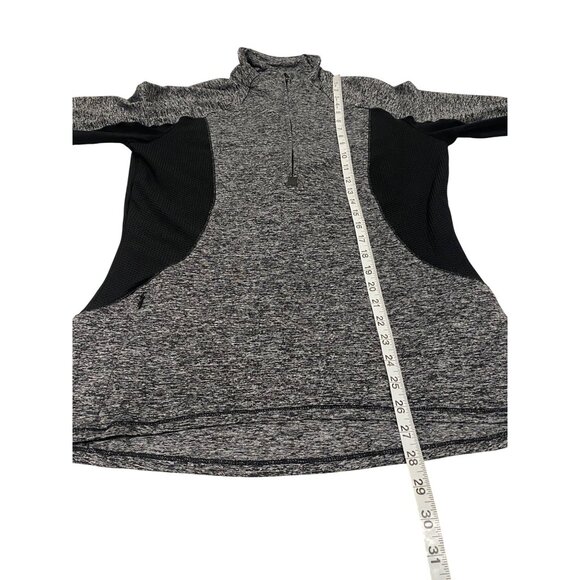 Athleta Running Wild Half Zip Gray Black‎ Long Sleeve Shirt Size M - Picture 8 of 8